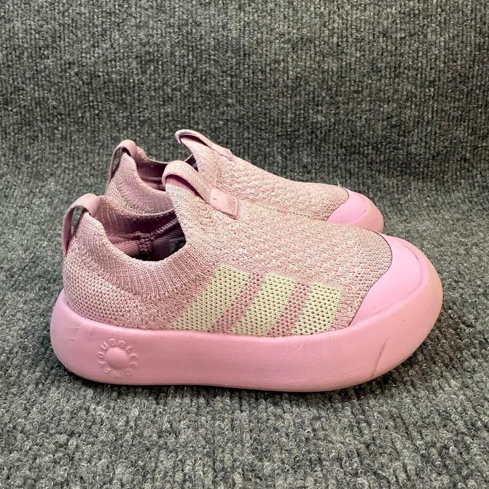 Adidas Kid's BubbleComfy Toddler Shoes Pink Slip On Sportswear Sneakers 8.5